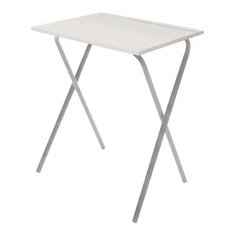 Folding Frame Exam Desk - W600 x D600 x H710mm - Light Grey Legs - Light Grey
